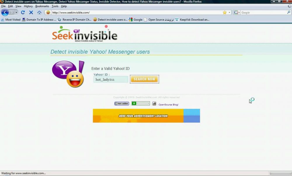 detect invisible users on Yahoo Messenger